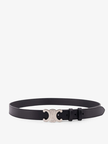 Celine Triomphe leather belt - Black
