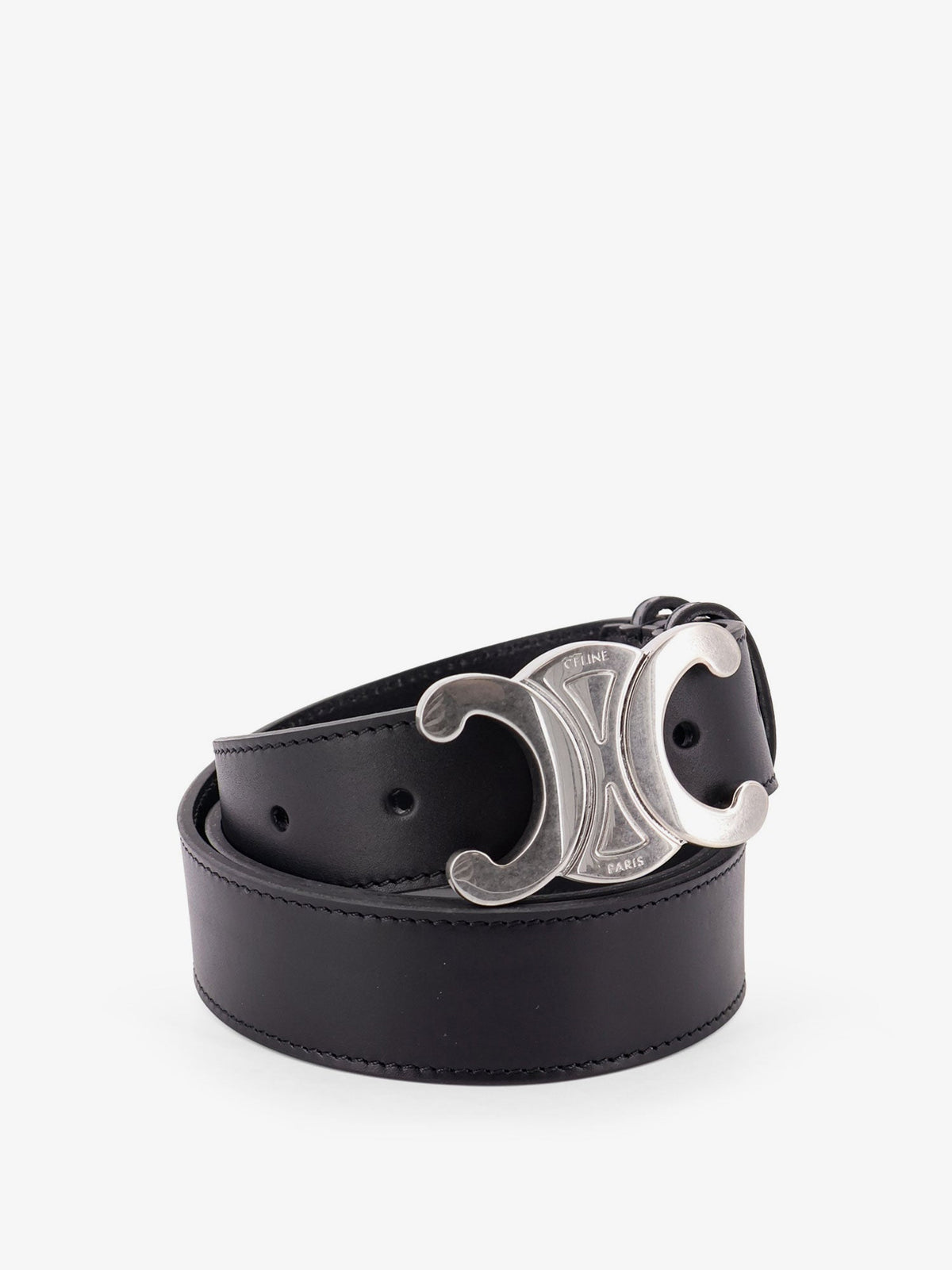 Celine Triomphe leather belt - Black