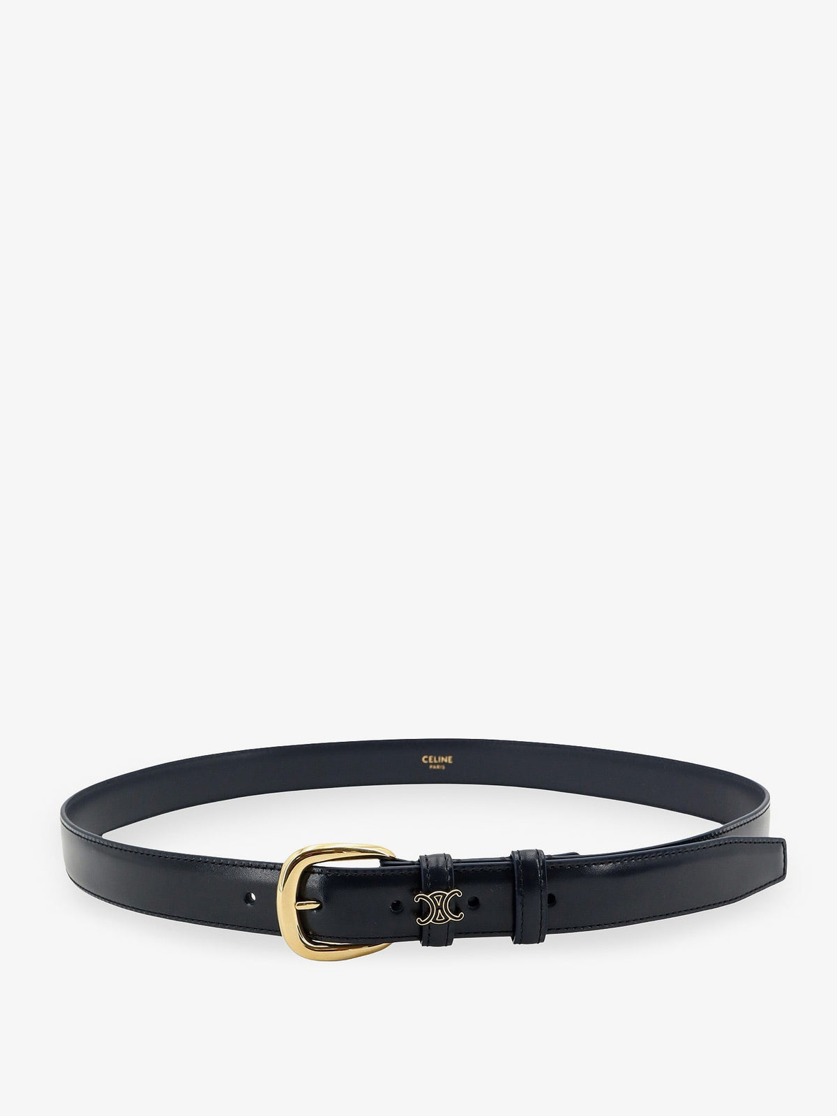 Celine Vivienne leather belt - Inkblueblack