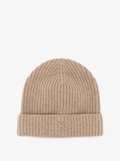 Celine Triomphe cashmere hat - Oatmeal