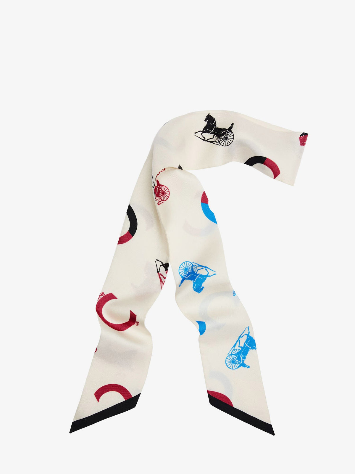 Celine Silk twill bandeau with iconic all-over print - Vanillabluebrown