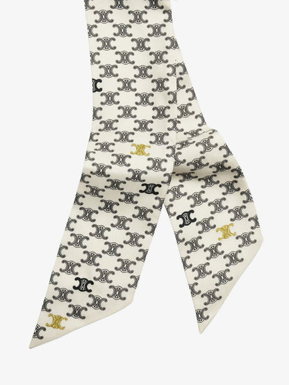 Celine Silk bandeau - Crememarine