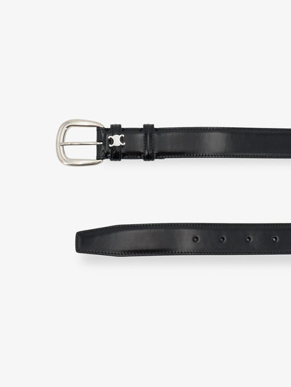Celine Vivienne leather belt - Black