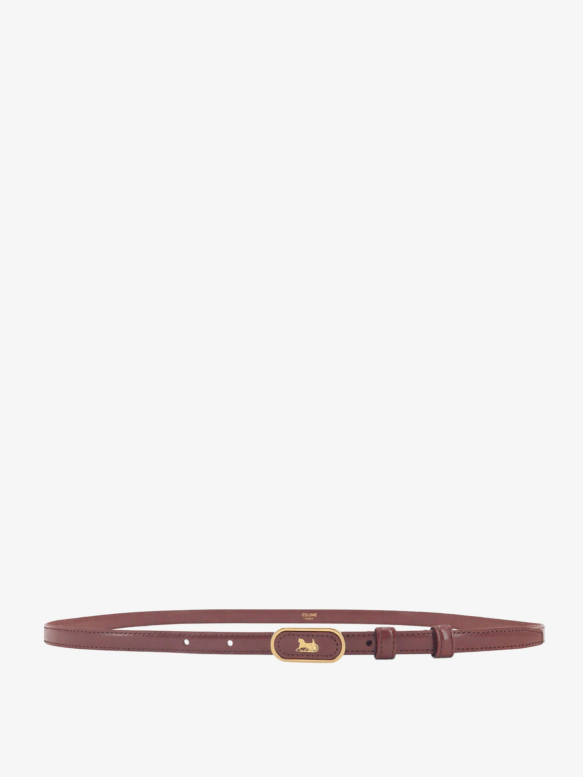 Celine Sulky Taurillon Leather belt - Redwood