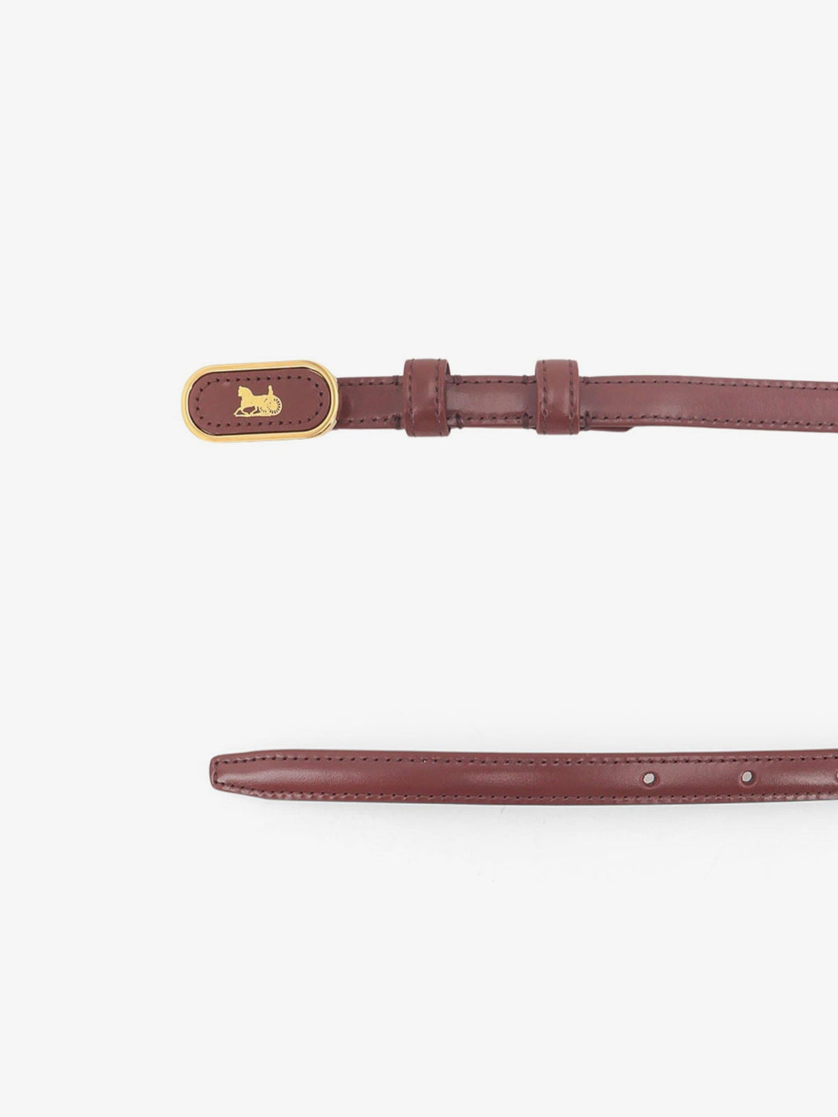 Celine Sulky Taurillon Leather belt - Redwood