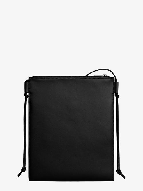 Celine Sharp leather crossbody bag with logo on the front - Black