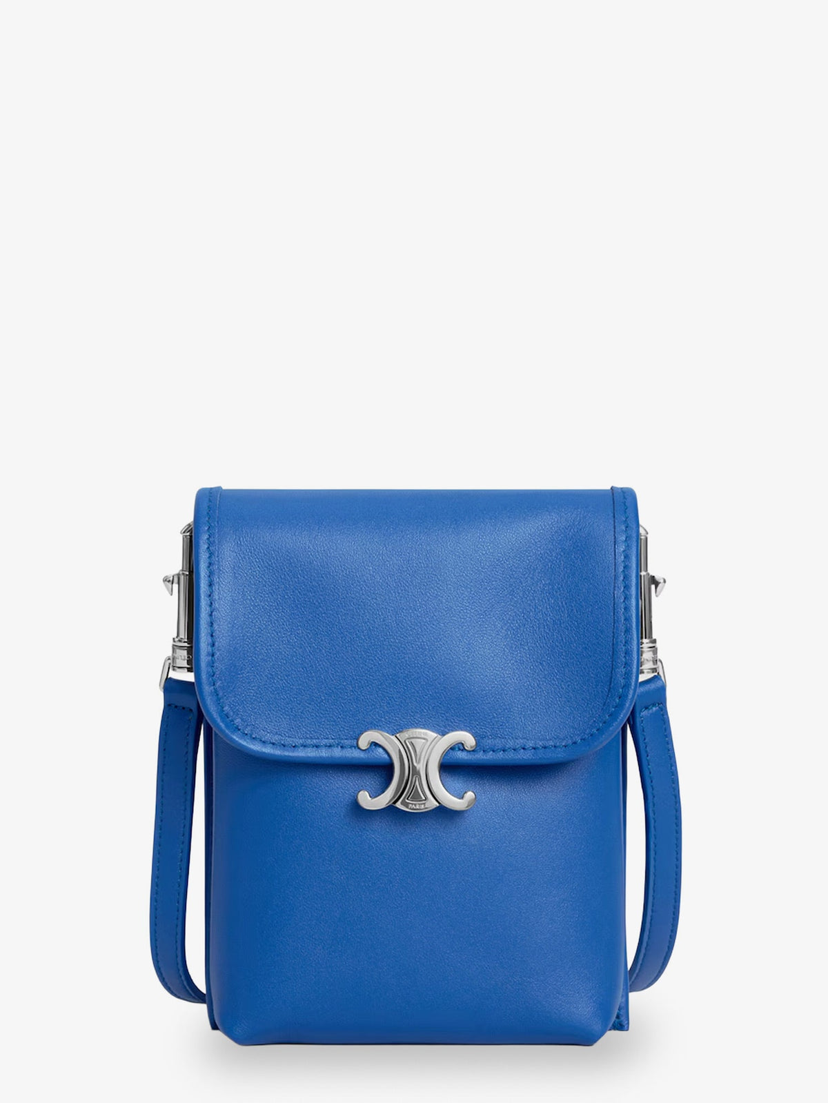 Celine Soft Triomphe leather shoulder bag - Oxideblue