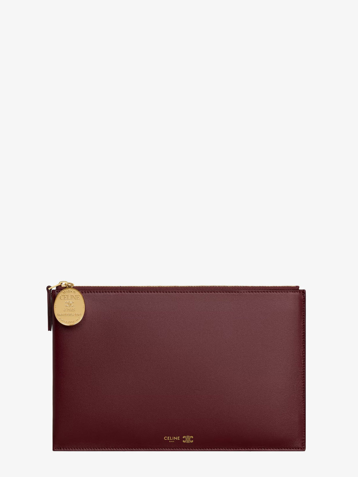 Celine Duo leather clutch bag - Syrahblack