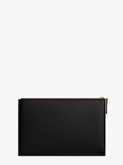 Celine Duo leather clutch bag - Syrahblack