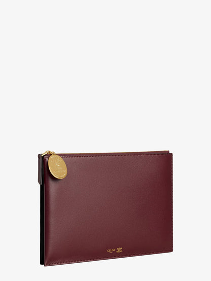 Celine Duo leather clutch bag - Syrahblack