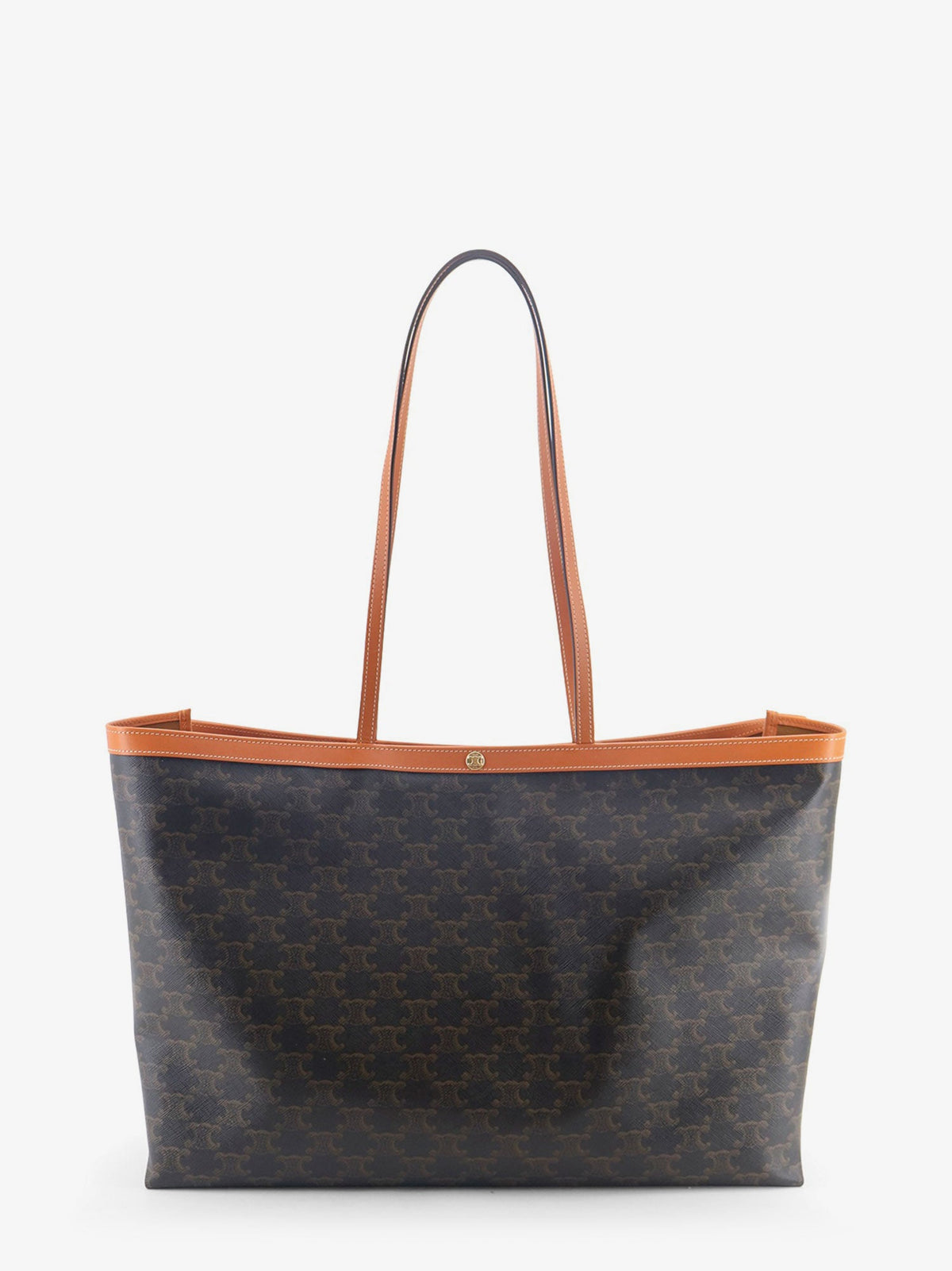 Celine Medium Cabas Triomphe Canvas shoulder bag - Miel