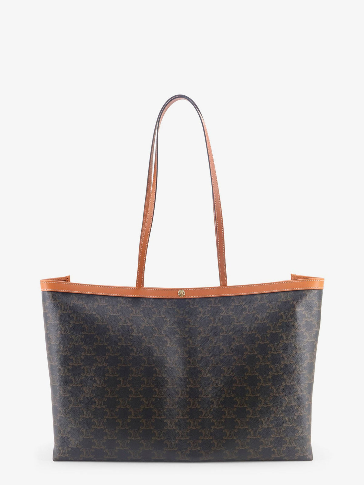 Celine Medium Cabas Triomphe Canvas shoulder bag - Miel