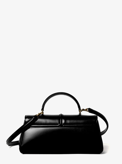 Celine 16 East-West Handbag in satin calfskin - Black