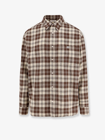 Celine Madras wool shirt - Beige Marron
