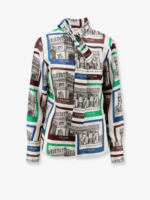 Celine Lavalliere printed silk shirt - Whitemulticolor