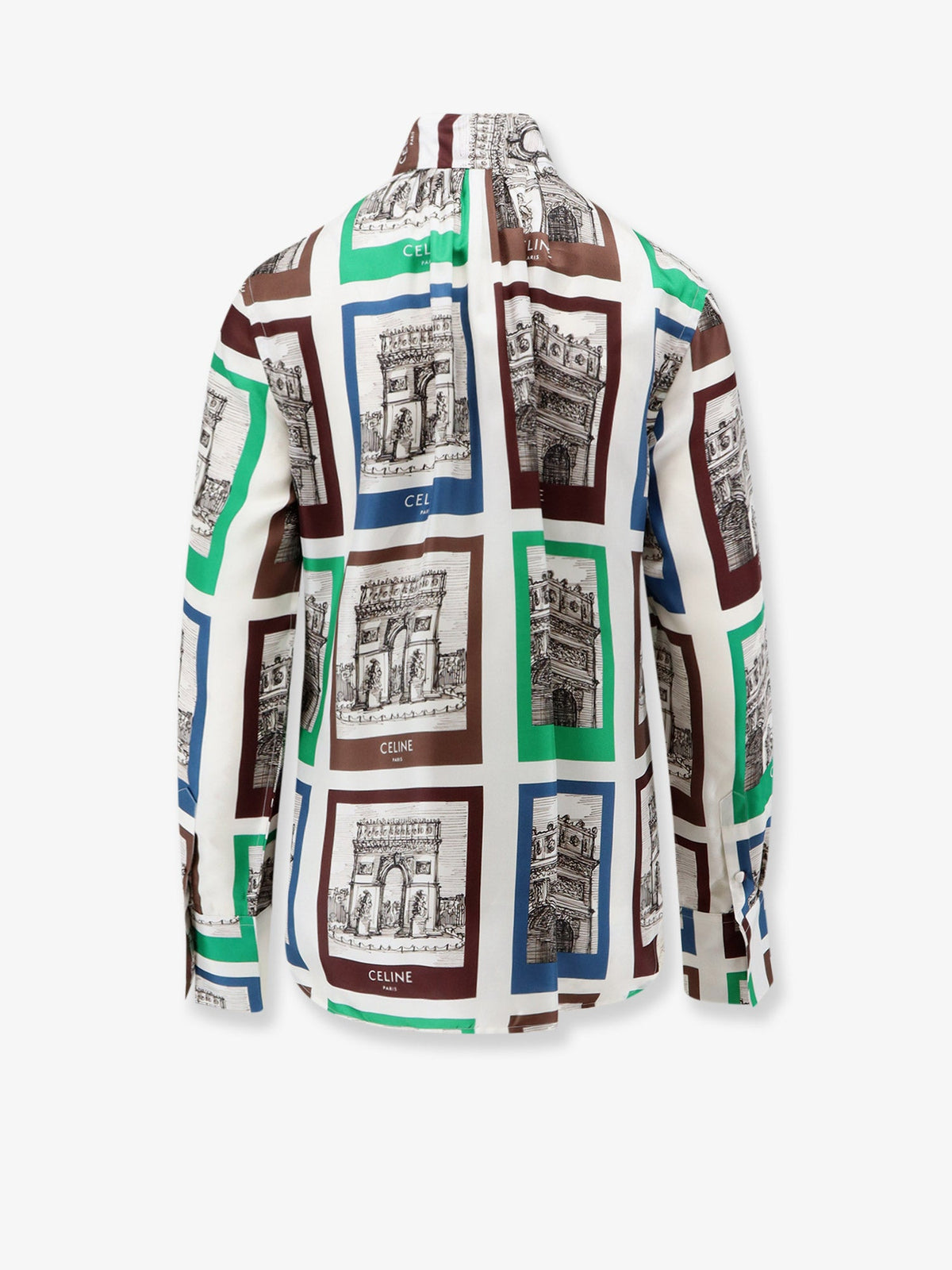 Celine Lavalliere printed silk shirt - Whitemulticolor