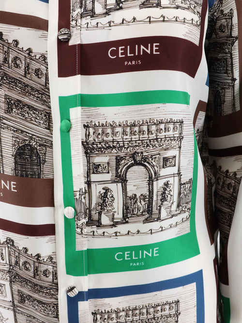 Celine Lavalliere printed silk shirt - Whitemulticolor