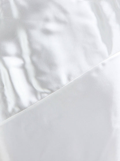Celine Viscose satin midi skirt - Opticwhite