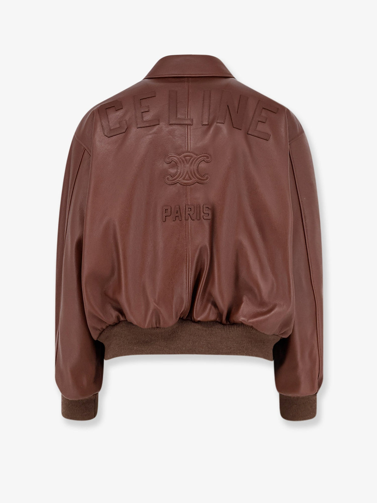 Celine Teddy Leather Jacket - Brown
