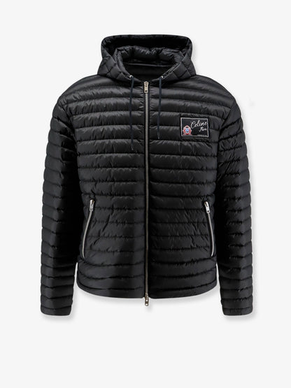 Celine Hooded quilted down jacket - Black