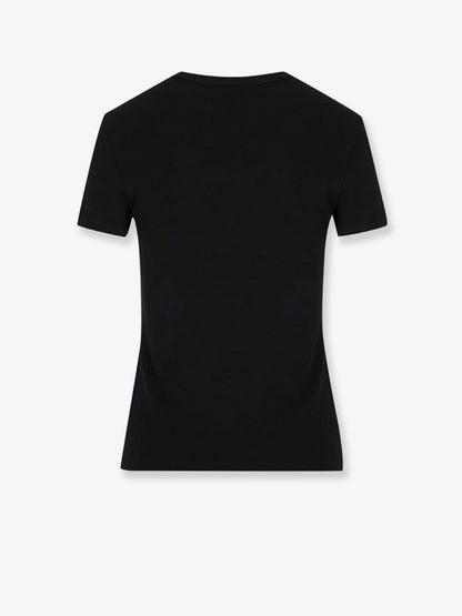 Celine Cotton T-Shirt with front logo print - Blackwhite