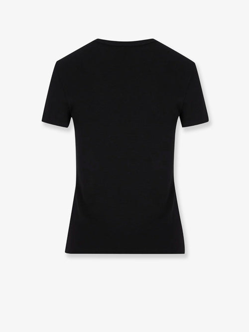 Celine Cotton T-Shirt with front logo print - Blackwhite