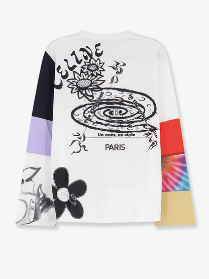 Celine Cotton T-Shirt - Opticwhitemulticolor