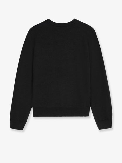 Celine Wool sweater with logo embroidery - Black
