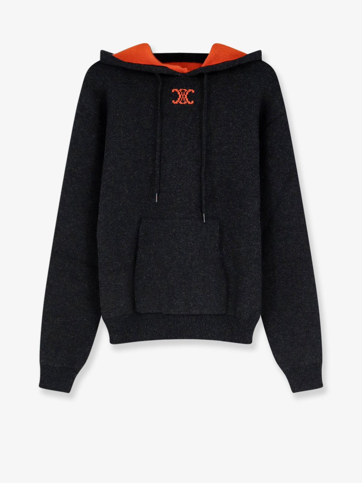 Celine Cashmere blend hoodie - Darkgreyorange