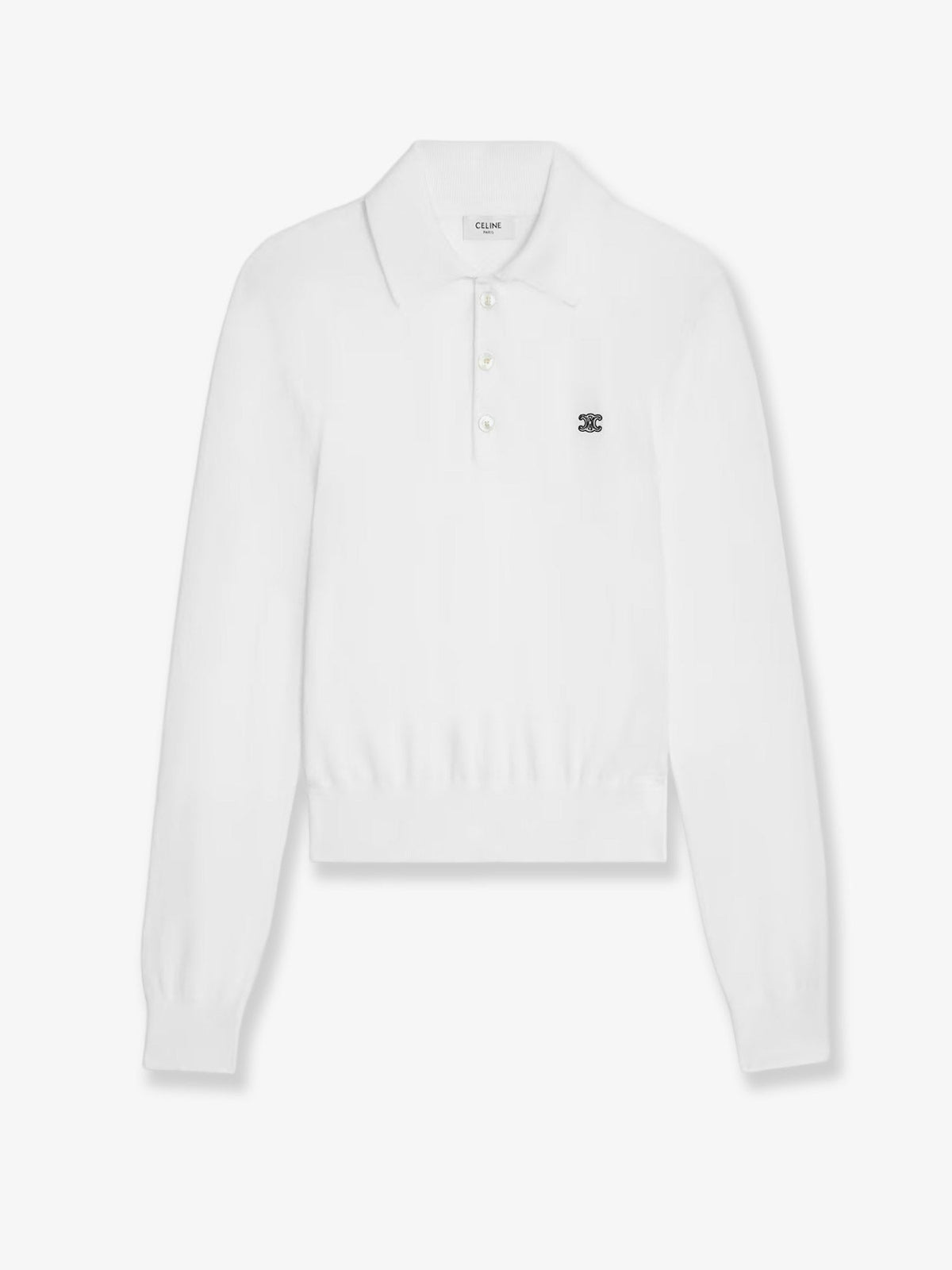 Celine Cotton Polo Shirt - Opticwhite