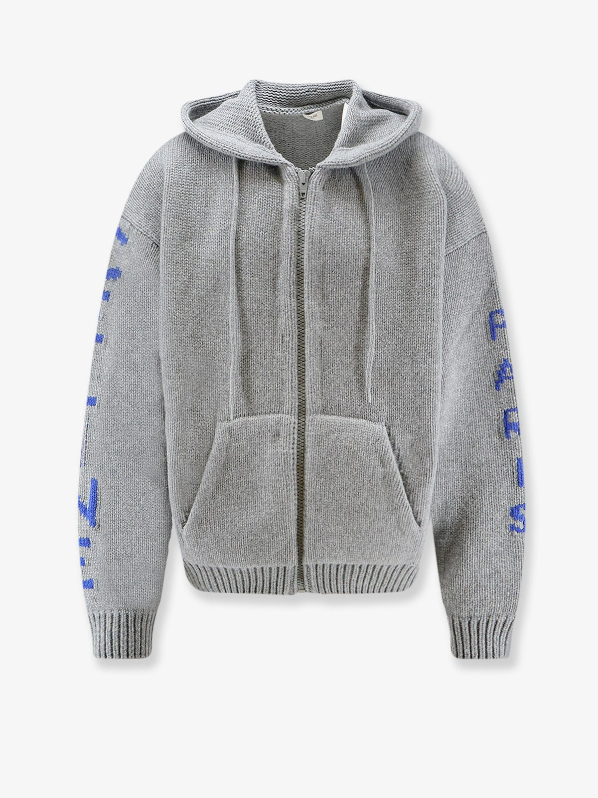 Celine Zip-up virgin wool cardigan - Greyblue