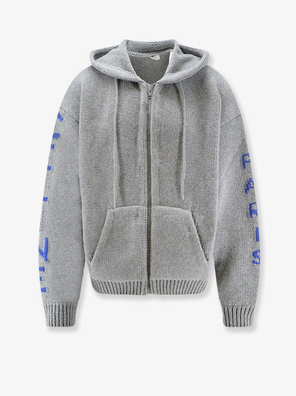 Celine Zip-up virgin wool cardigan - Greyblue