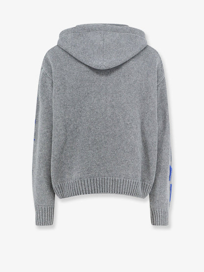 Celine Zip-up virgin wool cardigan - Greyblue