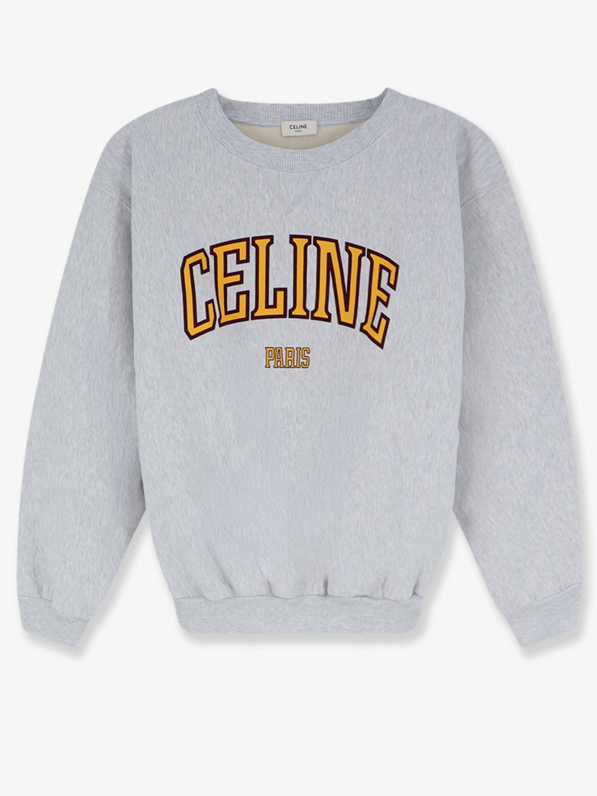 Celine Loose Fit cotton sweatshirt - Palegreyyellowburgundy