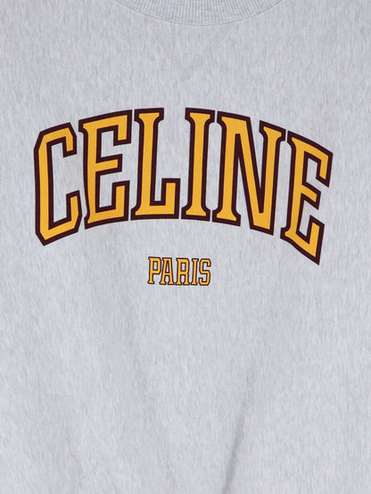 Celine Loose Fit cotton sweatshirt - Palegreyyellowburgundy