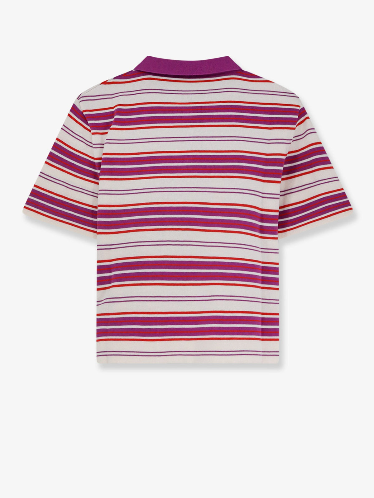 Celine Cotton polo shirt with striped pattern - Whitepurple