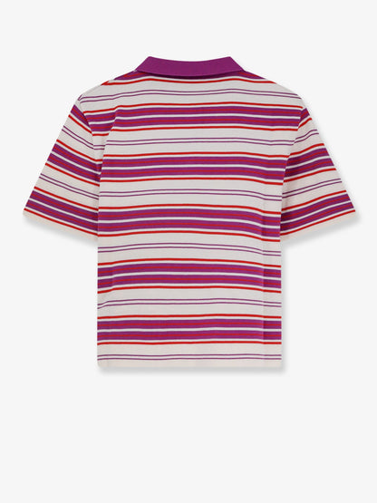 Celine Cotton polo shirt with striped pattern - Whitepurple