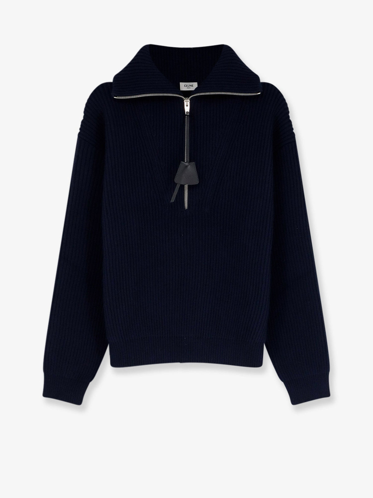 Celine Ribbed wool and cashmere sweater - Navy