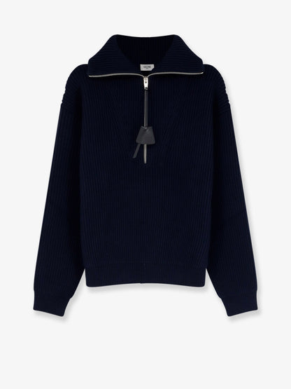 Celine Ribbed wool and cashmere sweater - Navy
