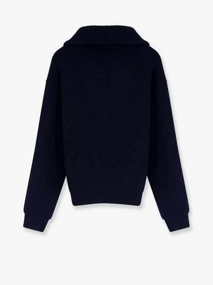 Celine Ribbed wool and cashmere sweater - Navy
