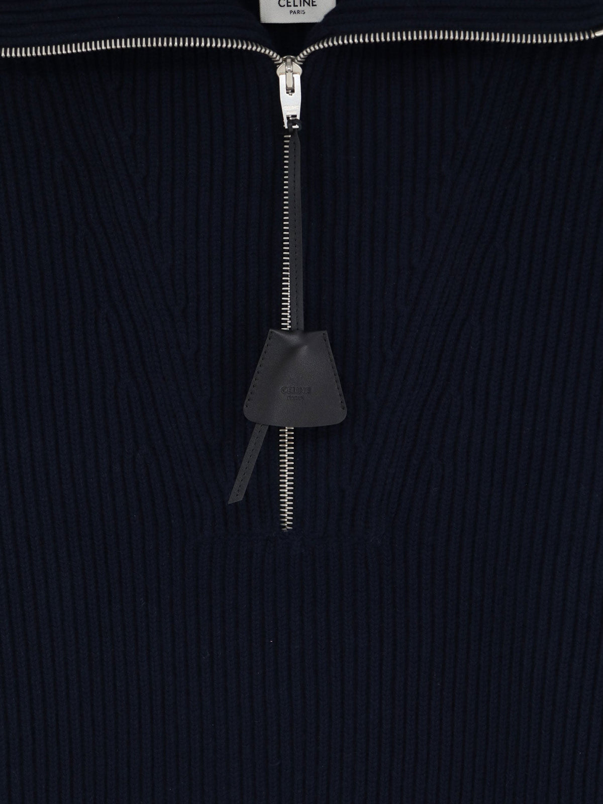 Celine Ribbed wool and cashmere sweater - Navy