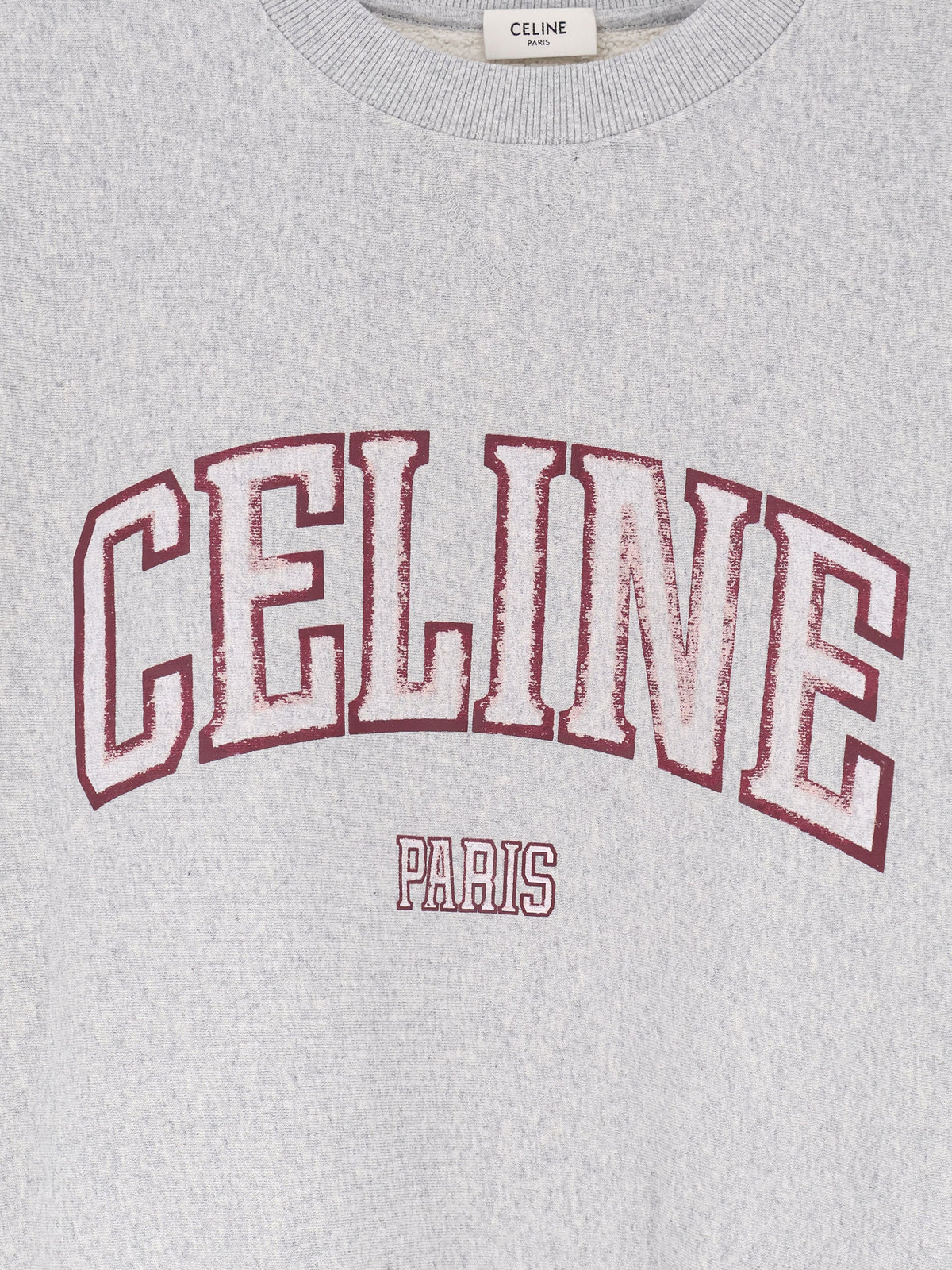 Celine Cotton sweatshirt - Greymaroonwhite