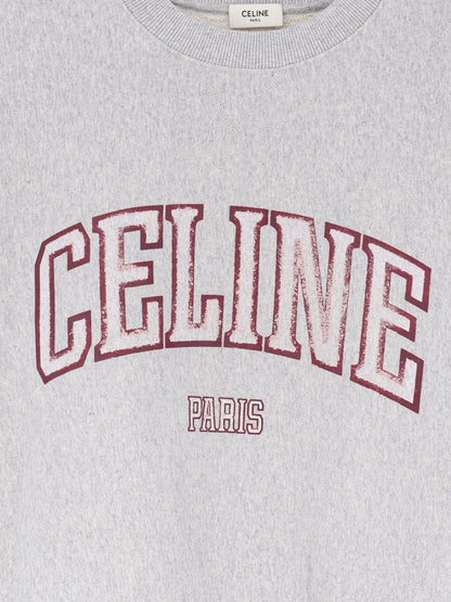 Celine Cotton sweatshirt - Greymaroonwhite