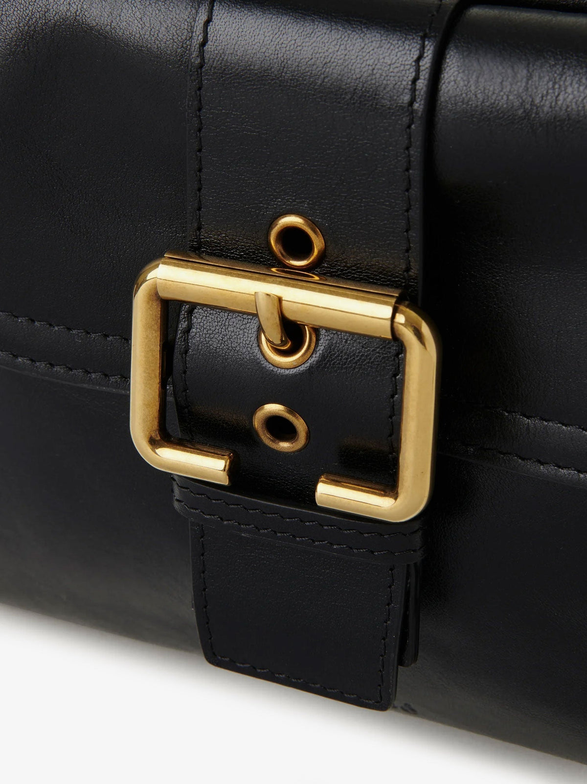 Chloe' Carry shiny buffalo leather shoulder bag - Nero