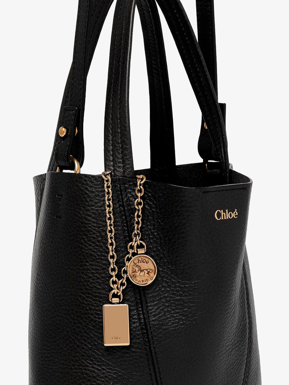 Chloe' Chloé Spin leather crossbody bag - Black