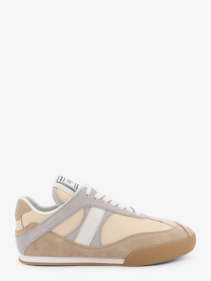Chloe' Kick suede sneakers with contrasting inserts - Dove Grey