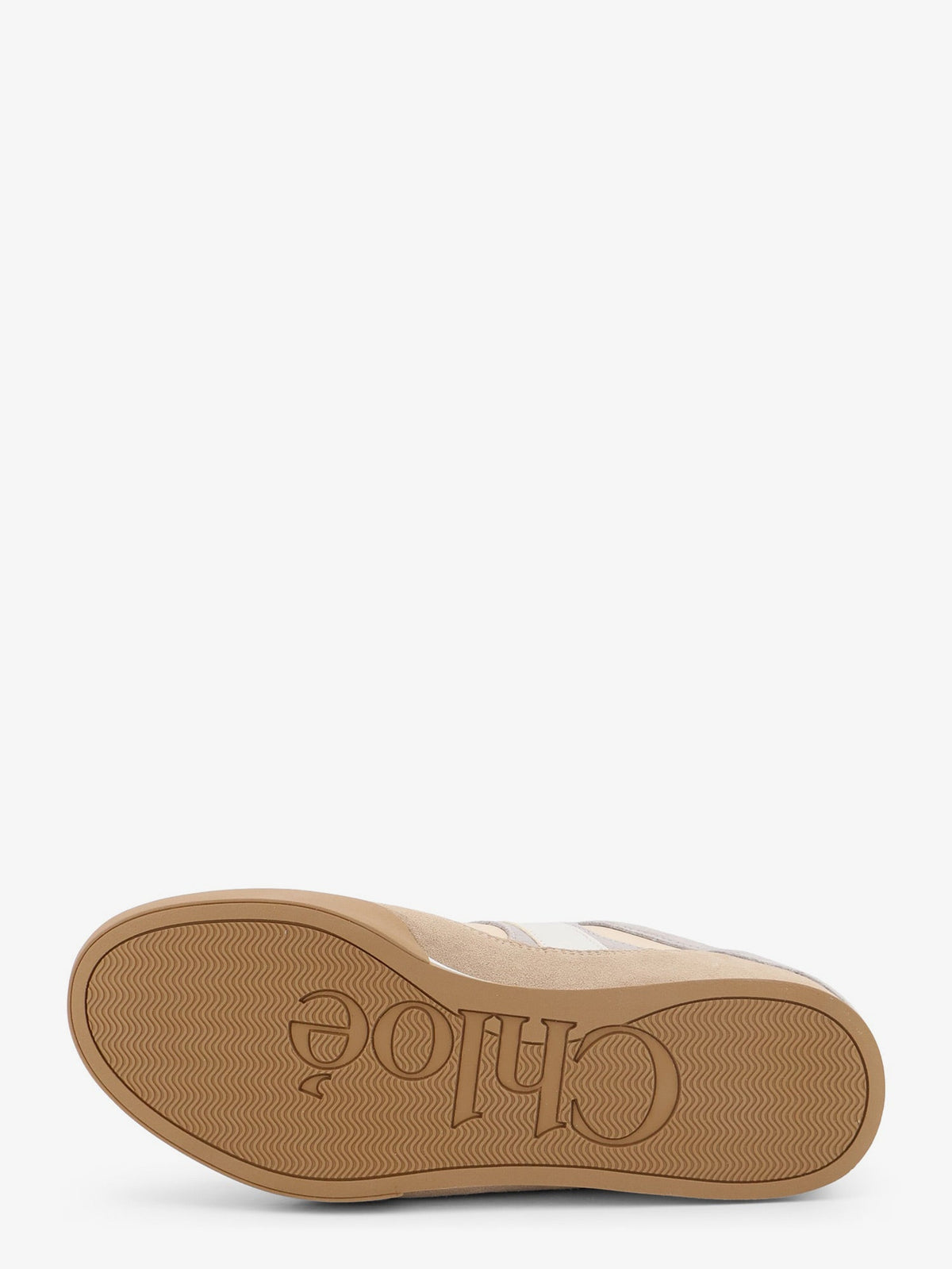 Chloe' Kick suede sneakers with contrasting inserts - Dove Grey