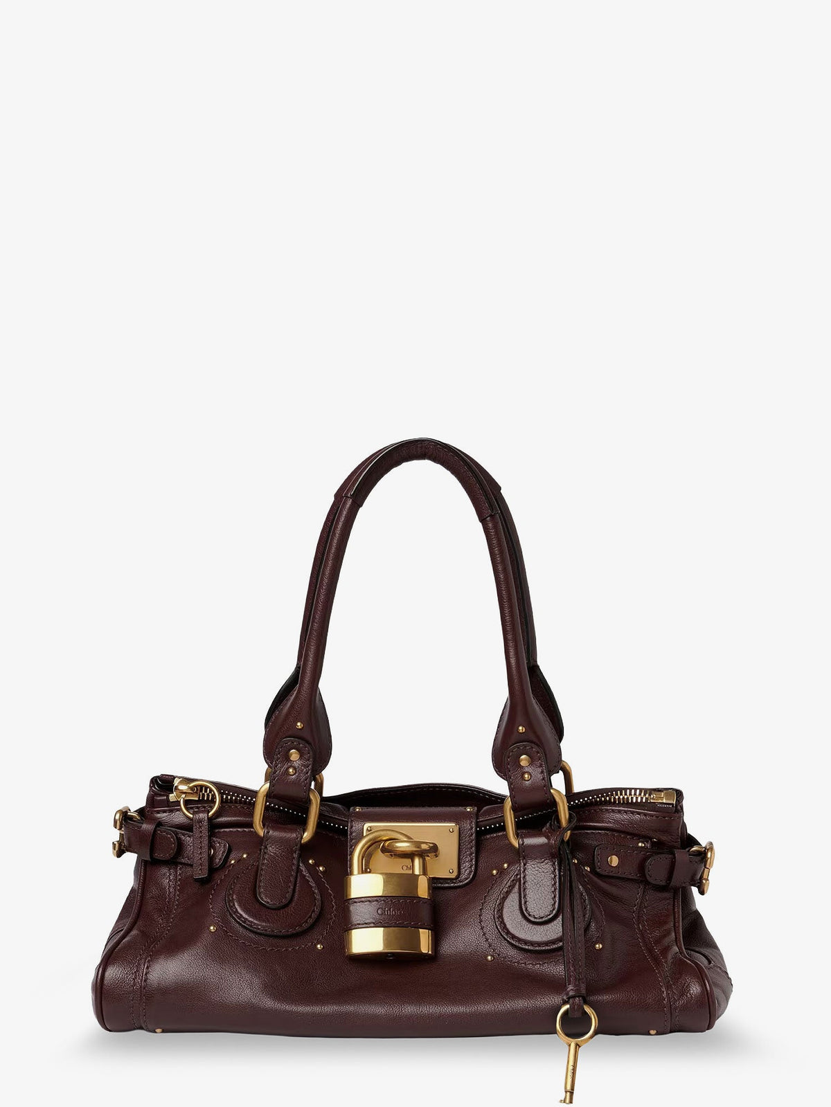 Chloe' Paddington leather shoulder bag - Crafty Brown