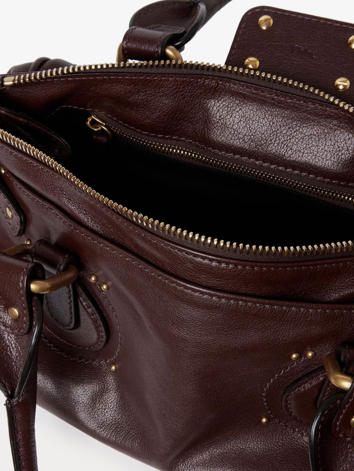Chloe' Paddington leather shoulder bag - Crafty Brown