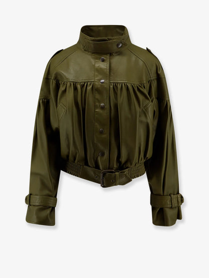 CHLOE' - Crop fit leather jacket